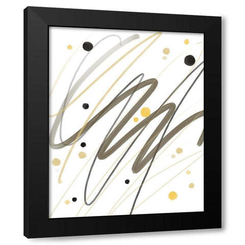 Watercolors Black Modern Wood Framed Art Print by Boho Hue Studio