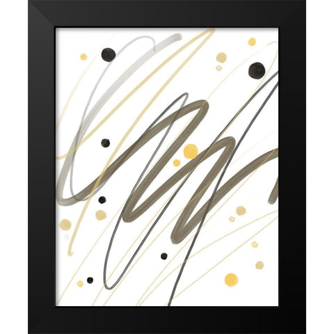 Watercolors Black Modern Wood Framed Art Print by Boho Hue Studio