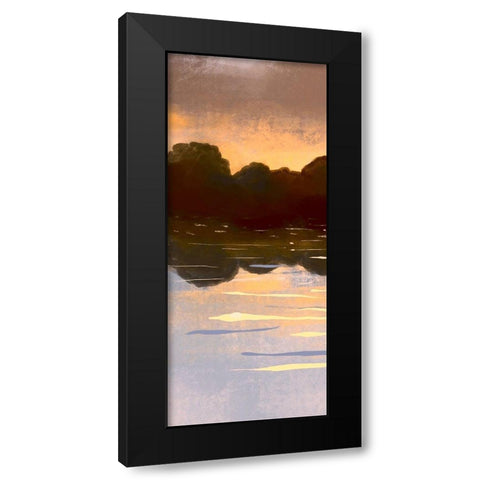 Landscape Aglow Panel 1 Black Modern Wood Framed Art Print with Double Matting by Boho Hue Studio