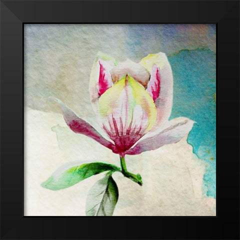 Solitary Magnolia Black Modern Wood Framed Art Print by Boho Hue Studio