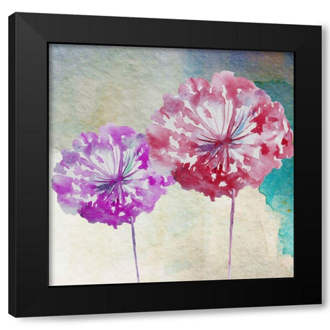 Poof Pair Black Modern Wood Framed Art Print with Double Matting by Boho Hue Studio