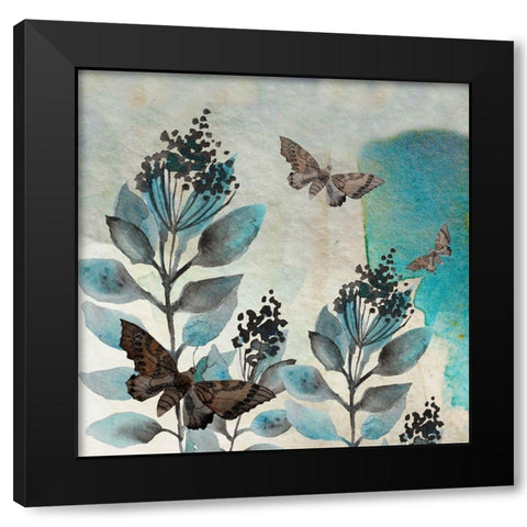 Butteryfly Perspective 1 Black Modern Wood Framed Art Print by Boho Hue Studio