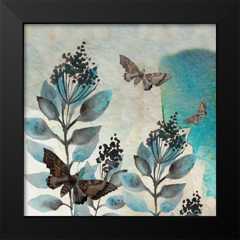 Butteryfly Perspective 1 Black Modern Wood Framed Art Print by Boho Hue Studio