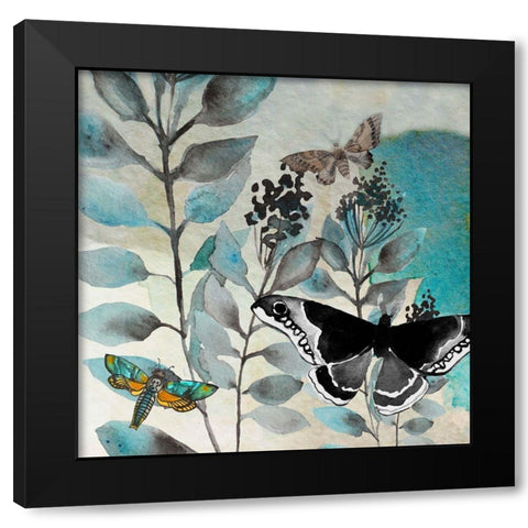 Butteryfly Perspective 2 Black Modern Wood Framed Art Print by Boho Hue Studio