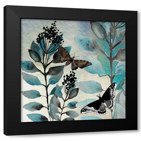 Butteryfly Perspective 3 Black Modern Wood Framed Art Print with Double Matting by Boho Hue Studio