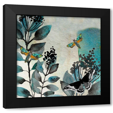 Butteryfly Perspective 4 Black Modern Wood Framed Art Print by Boho Hue Studio
