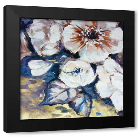Blossom Bunch 4 Black Modern Wood Framed Art Print by Boho Hue Studio