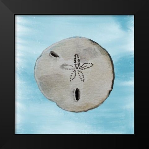 Shell 3 Black Modern Wood Framed Art Print by Boho Hue Studio