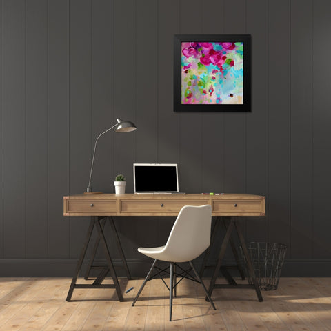 Phoenix Ignited Black Modern Wood Framed Art Print by Boho Hue Studio