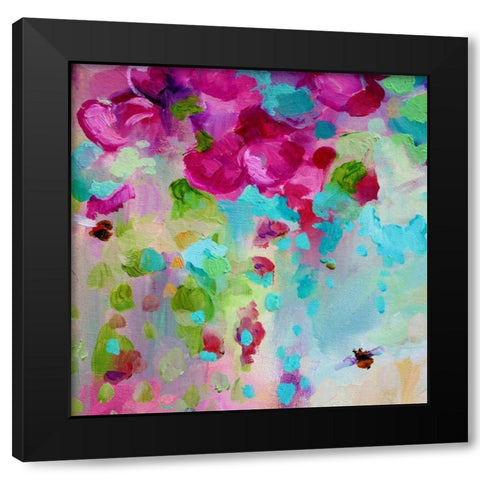 Phoenix Ignited Black Modern Wood Framed Art Print by Boho Hue Studio