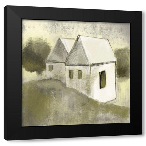 Earthtone Homes 1 Black Modern Wood Framed Art Print by Boho Hue Studio