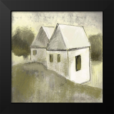 Earthtone Homes 1 Black Modern Wood Framed Art Print by Boho Hue Studio