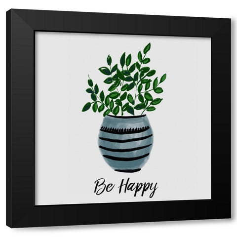 Nurtured Home 4 Black Modern Wood Framed Art Print by Boho Hue Studio