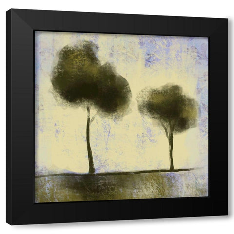 Trees 9 Black Modern Wood Framed Art Print by Boho Hue Studio