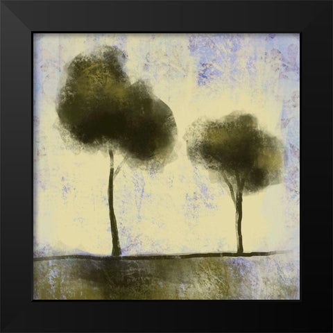 Trees 9 Black Modern Wood Framed Art Print by Boho Hue Studio