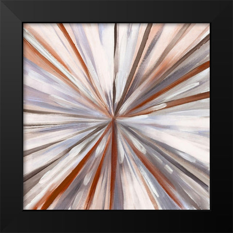 Hot Spin Black Modern Wood Framed Art Print by Boho Hue Studio