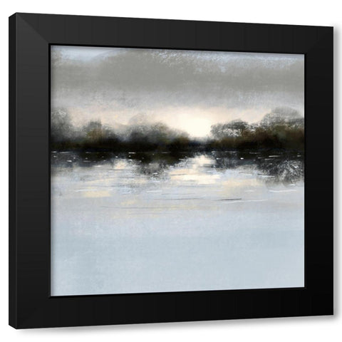 Blue Castscape Black Modern Wood Framed Art Print with Double Matting by Boho Hue Studio