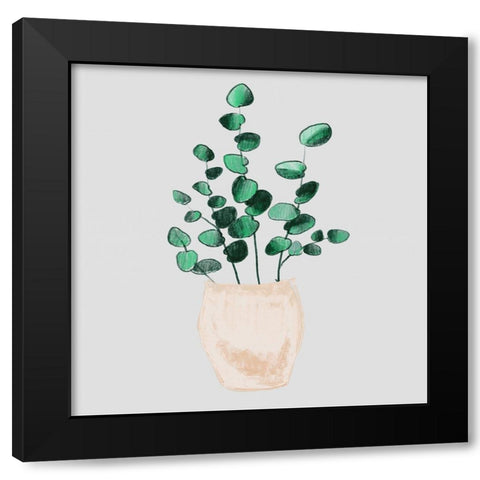 House Pot 3 Black Modern Wood Framed Art Print with Double Matting by Boho Hue Studio
