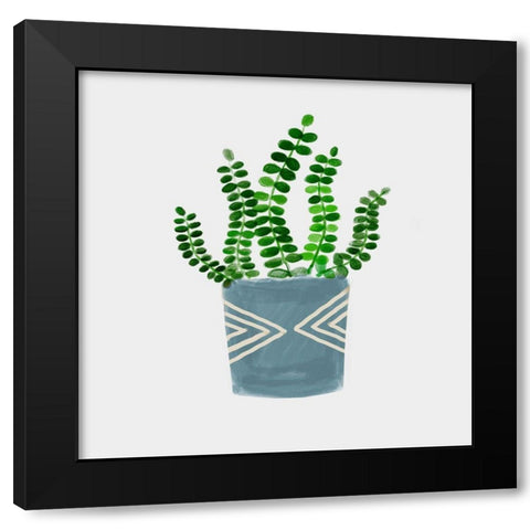 House Pot 5 Black Modern Wood Framed Art Print with Double Matting by Boho Hue Studio