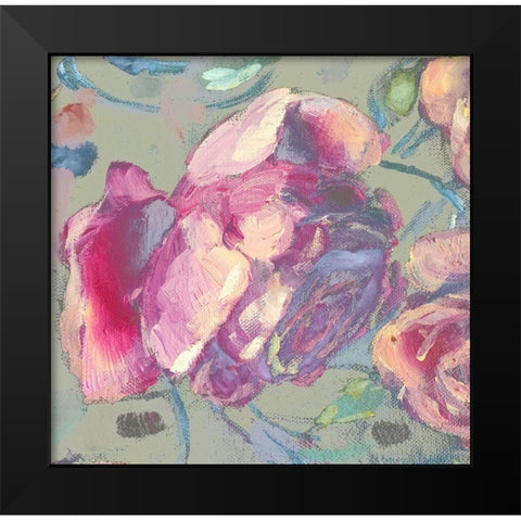 Spring Roses1 Black Modern Wood Framed Art Print by Boho Hue Studio
