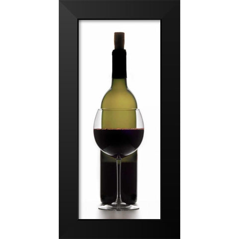 Red Wine on White Black Modern Wood Framed Art Print by Seidman, Barry