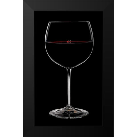 Bubble in the Red 2 Black Modern Wood Framed Art Print by Seidman, Barry