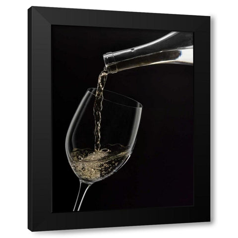 Wine Pour 2 Black Modern Wood Framed Art Print by Seidman, Barry