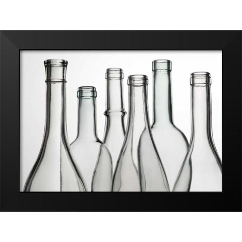 Empty Bottles Black Modern Wood Framed Art Print by Seidman, Barry