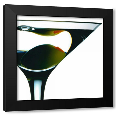 Martini Black Modern Wood Framed Art Print by Seidman, Barry