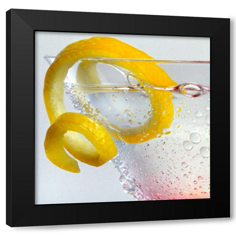 Lemon Twist Black Modern Wood Framed Art Print by Seidman, Barry