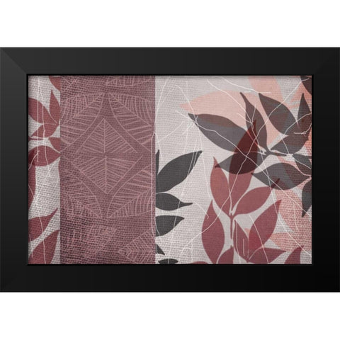 Red Leaf 2 Black Modern Wood Framed Art Print by Dyer, Beverly