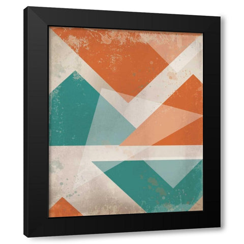 Triangles 2 Black Modern Wood Framed Art Print by Alvarez, Cynthia