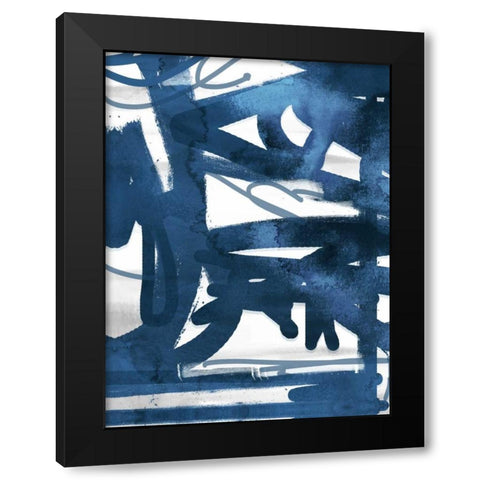 Indigo Graff 2 Black Modern Wood Framed Art Print by Alvarez, Cynthia
