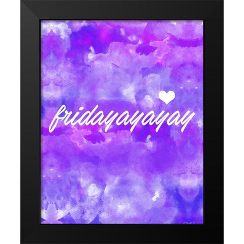 Fridayay Black Modern Wood Framed Art Print by Alvarez, Cynthia
