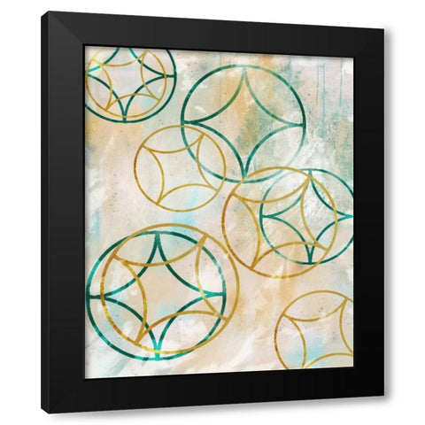 Sparkling Spheres 1 Black Modern Wood Framed Art Print with Double Matting by Alvarez, Cynthia