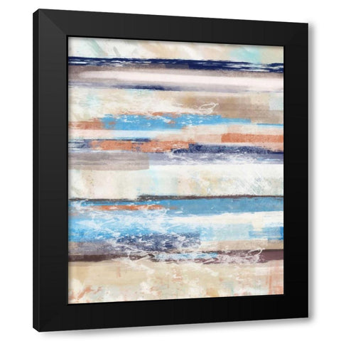 Lines B Black Modern Wood Framed Art Print by Alvarez, Cynthia