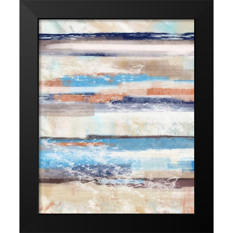 Lines B Black Modern Wood Framed Art Print by Alvarez, Cynthia