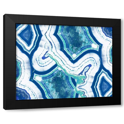 Agate 1 Black Modern Wood Framed Art Print with Double Matting by Alvarez, Cynthia