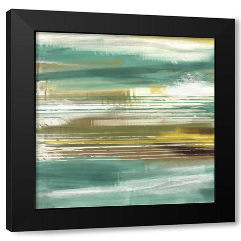 Cynthia Lines 1 Black Modern Wood Framed Art Print with Double Matting by Alvarez, Cynthia