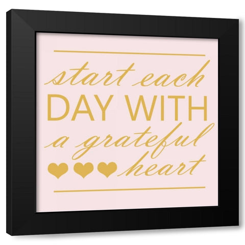 Grateful Black Modern Wood Framed Art Print with Double Matting by Alvarez, Cynthia