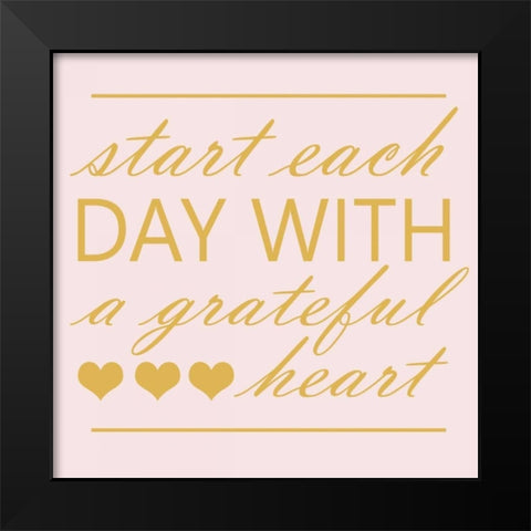 Grateful Black Modern Wood Framed Art Print by Alvarez, Cynthia