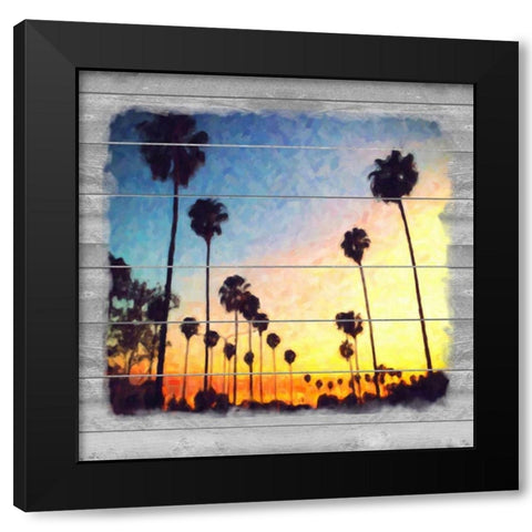 Down Sunset Strip Black Modern Wood Framed Art Print with Double Matting by Alvarez, Cynthia