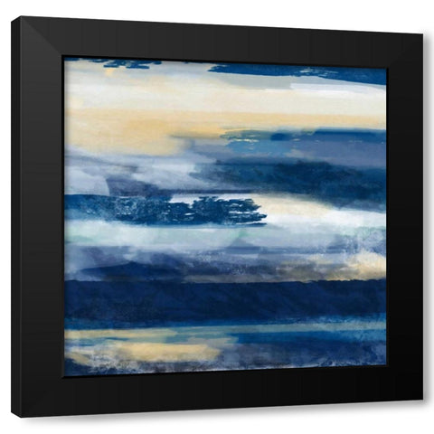 War On The Sea 1 Black Modern Wood Framed Art Print by Alvarez, Cynthia
