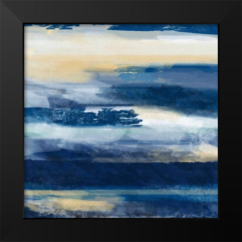 War On The Sea 1 Black Modern Wood Framed Art Print by Alvarez, Cynthia