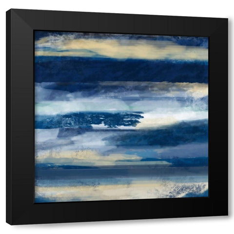 War On The Sea 2 Black Modern Wood Framed Art Print by Alvarez, Cynthia