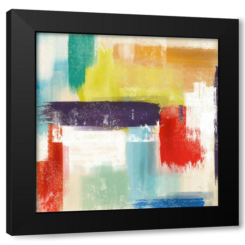 Contemp B Black Modern Wood Framed Art Print with Double Matting by Alvarez, Cynthia
