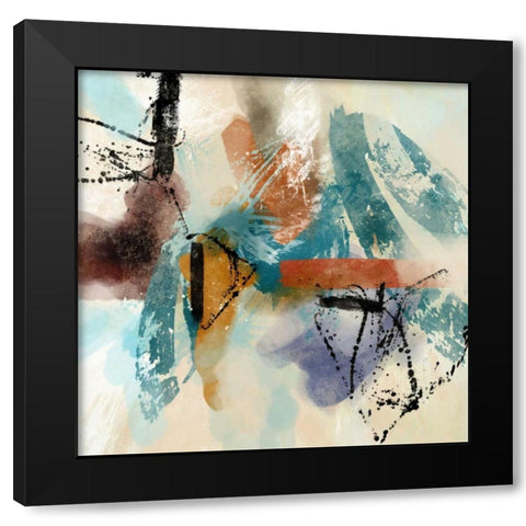 Mix B Black Modern Wood Framed Art Print by Alvarez, Cynthia