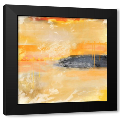 Orange 1 Black Modern Wood Framed Art Print by Alvarez, Cynthia