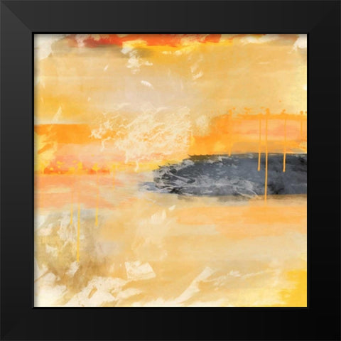 Orange 1 Black Modern Wood Framed Art Print by Alvarez, Cynthia