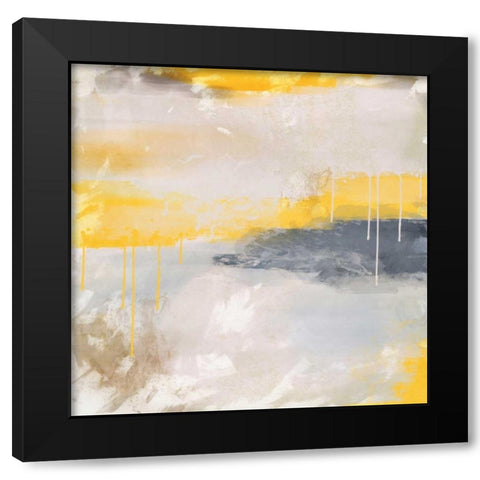 Yellow A Black Modern Wood Framed Art Print with Double Matting by Alvarez, Cynthia